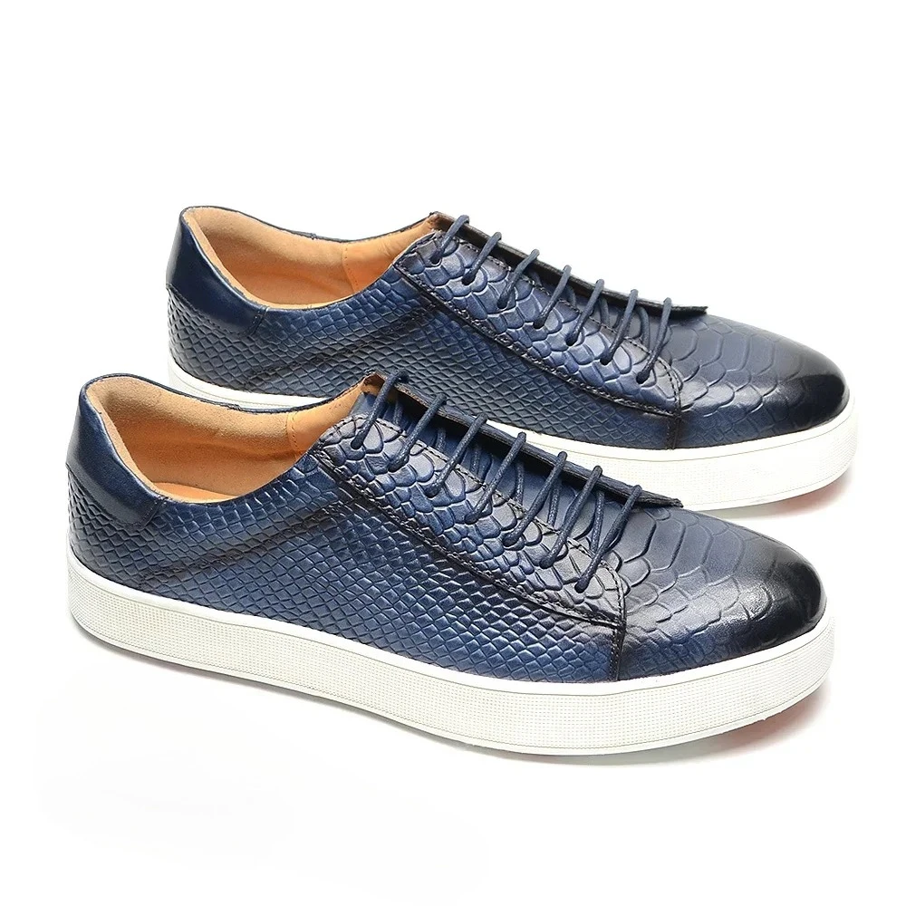 Классические мужские повседневные кроссовки дерби из воловьей кожи, натуральная кожа, змеиный узор, на шнуровке, мягкие удобные мужские туфли для вождения на плоской подошве
Классические мужские повседневные кроссовки дерби из воловьей кожи, натуральная кожа, змеиный узор, на шнуровке, мягкие удобные мужские туфли для вождения на плоской подошве