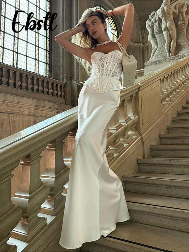 Элегантные кружевные топы, атласные юбки, комплекты женских тонких топов с открытыми плечами, костюм с макси-юбкой, женские летние вечерние вечерние халаты
Элегантные кружевные топы, атласные юбки, комплекты женских тонких топов с открытыми плечами, костюм с макси-юбкой, женские летние вечерние вечерние халаты 