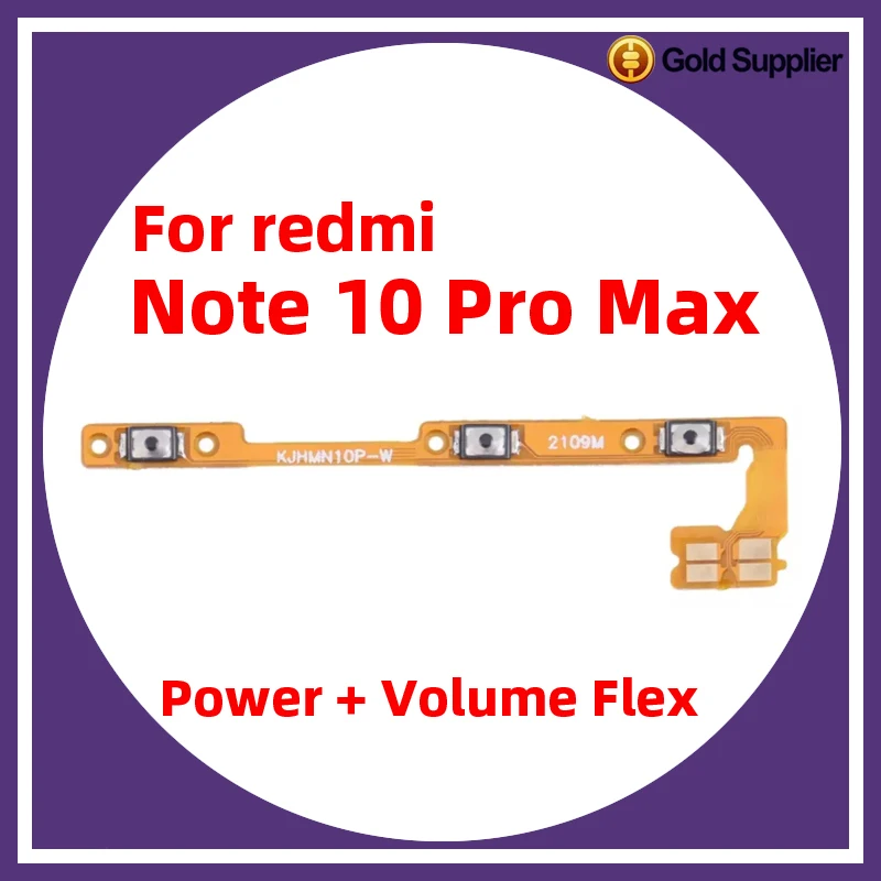 For Xiaomi Redmi Note 10 Pro Max Power ON OFF Volume Camera Key Button Switch Flex Cable Replacement
For Xiaomi Redmi Note 10 Pro Max Power ON OFF Volume Camera Key Button Switch Flex Cable Replacement