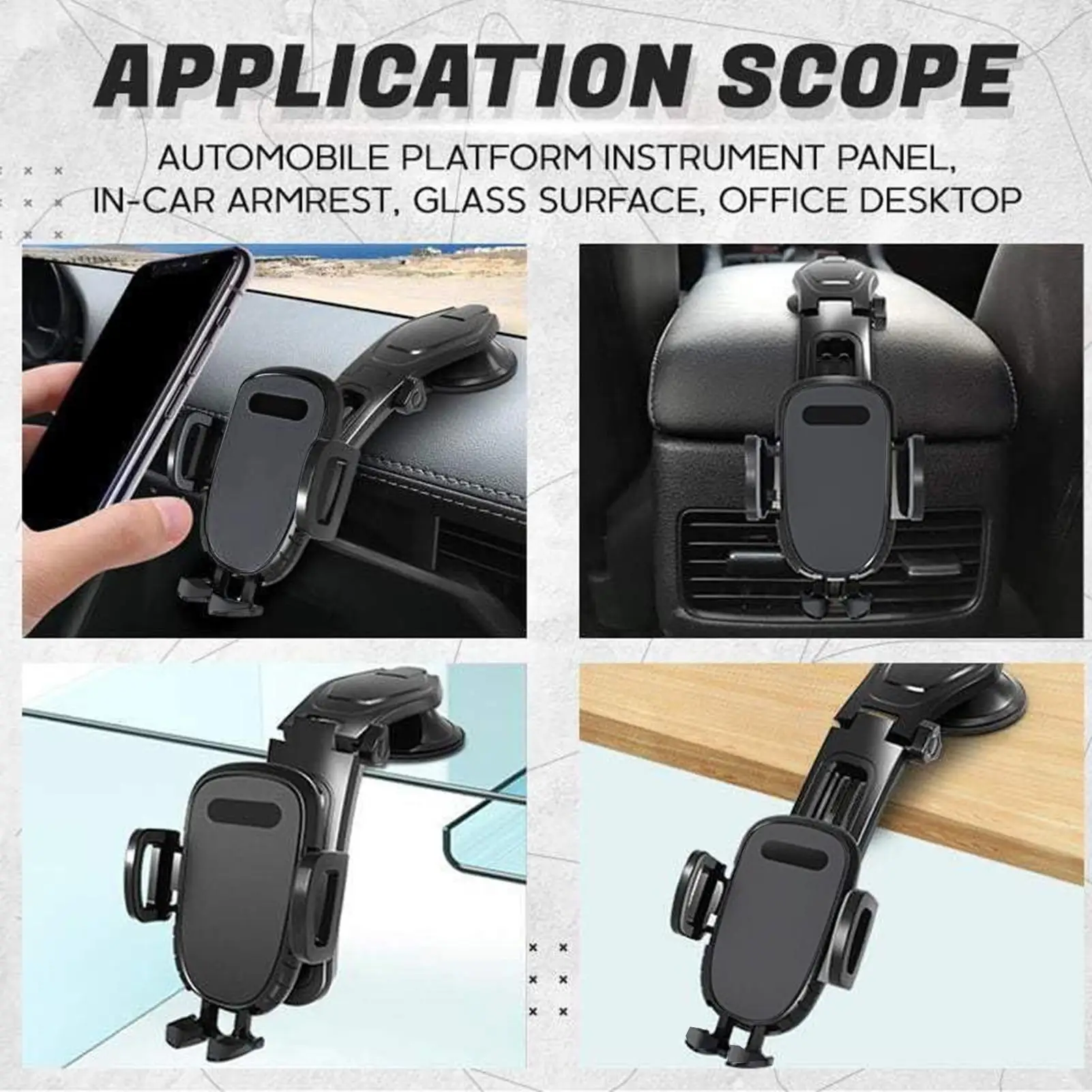 Suction Phone Mount 360 Degree Rotating Suction Cradle Downward Bending Dashboard Cell Phone Holder for Automotive Windshield
Suction Phone Mount 360 Degree Rotating Suction Cradle Downward Bending Dashboard Cell Phone Holder for Automotive Windshield