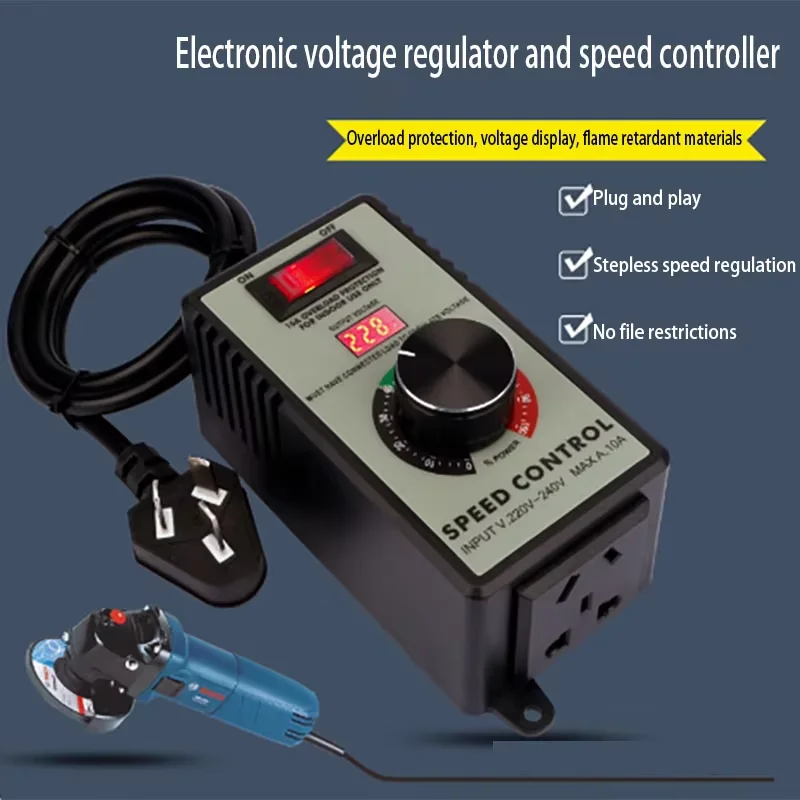 Versatile AC Motor Speed Controller 110-120V 15A Fan Speed Controller for Electric Motor with Overload Protection Switch
Versatile AC Motor Speed Controller 110-120V 15A Fan Speed Controller for Electric Motor with Overload Protection Switch