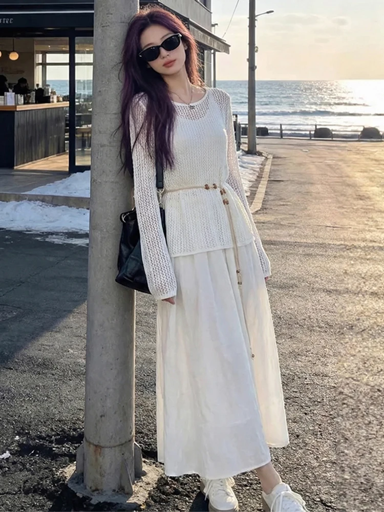 Ele Spring Faion Long Sve Strap Dr Women's High-End Feeling Summer New Sle Gown Ele Long Dr Women's Faion
Ele Spring Faion Long Sve Strap Dr Women's High-End Feeling Summer New Sle Gown Ele Long Dr Women's Faion