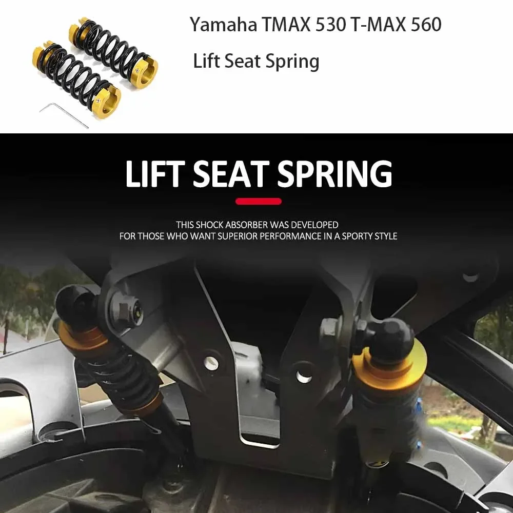 For Yamaha TMAX 530 T-MAX 560 T-MAX SX DX Tmax 500 530 NEW Motorcycle Supports Shock Absorbers Lift Seat Spring Auxiliary Spring
For Yamaha TMAX 530 T-MAX 560 T-MAX SX DX Tmax 500 530 NEW Motorcycle Supports Shock Absorbers Lift Seat Spring Auxiliary Spring