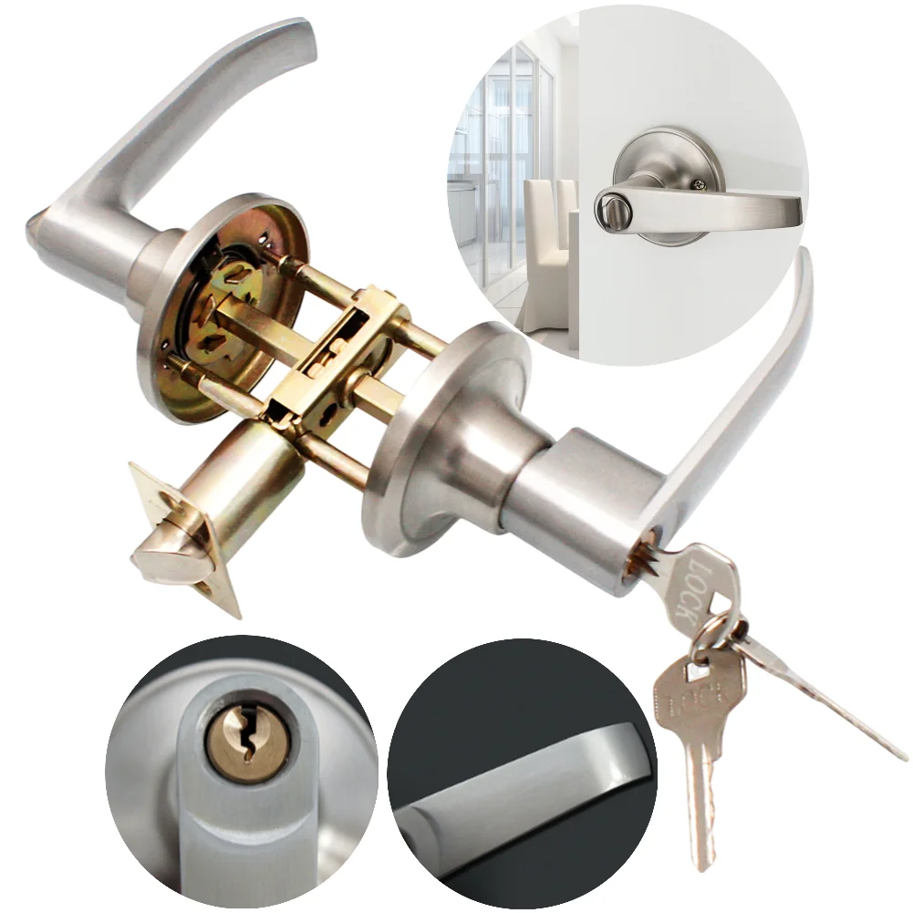 Elegant Stainless Steel Door Lever Lock with 3 Keys Stylish Locking Door Handle for Bedroom and Bathroom Doors black door handles for interior doors door lock handle door handles smart lock
Elegant Stainless Steel Door Lever Lock with 3 Keys Stylish Locking Door Handle for Bedroom and Bathroom Doors black door handles for interior doors door lock handle door handles smart lock