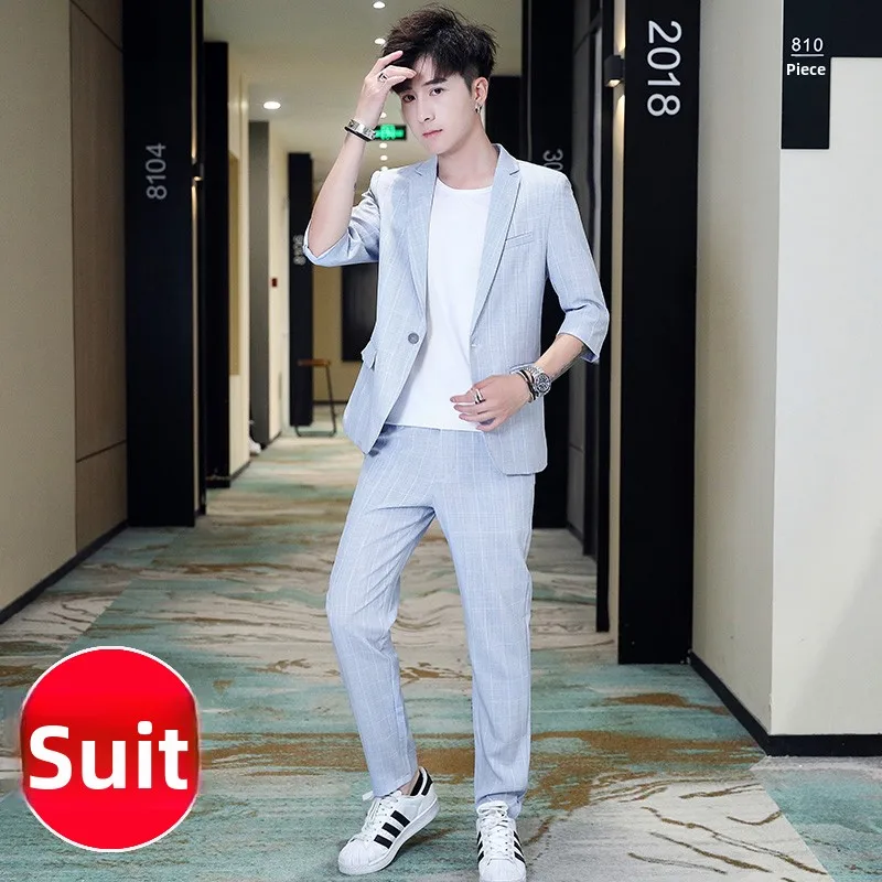 Летний мужской приталенный пиджак в корейском стиле, молодежный повседневный модный пиджак из полиэстера с одной пуговицей, однотонный
Летний мужской приталенный пиджак в корейском стиле, молодежный повседневный модный пиджак из полиэстера с одной пуговицей, однотонный