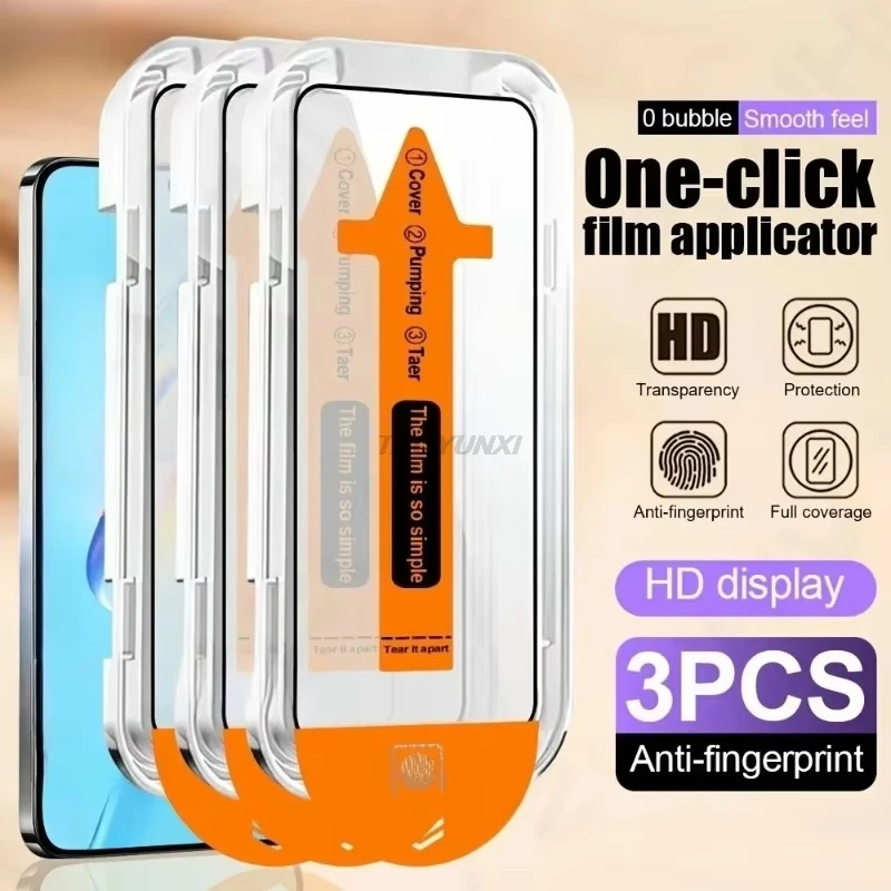 1-3Pcs Dust-Free Installation HD Screen Protector for iPhone 17 16 Pro Max 16e 15 14 11 12 13 mini XR XS 7 8 Plus Tempered Glass
1-3Pcs Dust-Free Installation HD Screen Protector for iPhone 17 16 Pro Max 16e 15 14 11 12 13 mini XR XS 7 8 Plus Tempered Glass