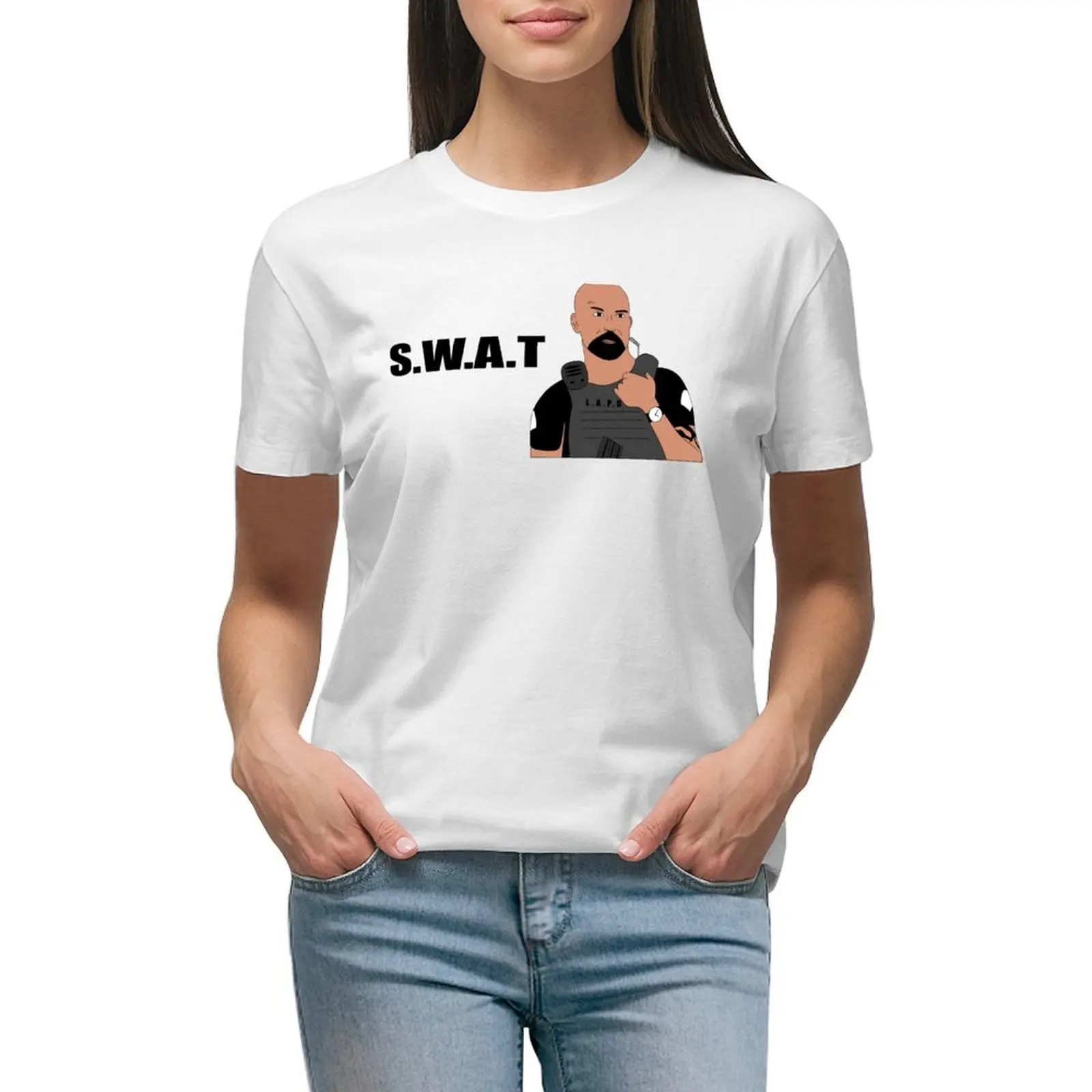 SWAT SHEMAR MOORE T-shirt Aesthetic clothing vintage clothes anime clothes Women's tops
SWAT SHEMAR MOORE T-shirt Aesthetic clothing vintage clothes anime clothes Women's tops