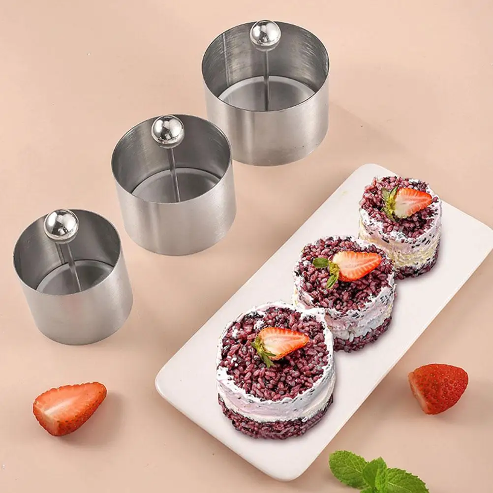 3pcs Round Cold Dish Mold Shapers Stainless Steel Kitchen Supplies Pancake Forming Gadget Practical Decorative Tools
3pcs Round Cold Dish Mold Shapers Stainless Steel Kitchen Supplies Pancake Forming Gadget Practical Decorative Tools