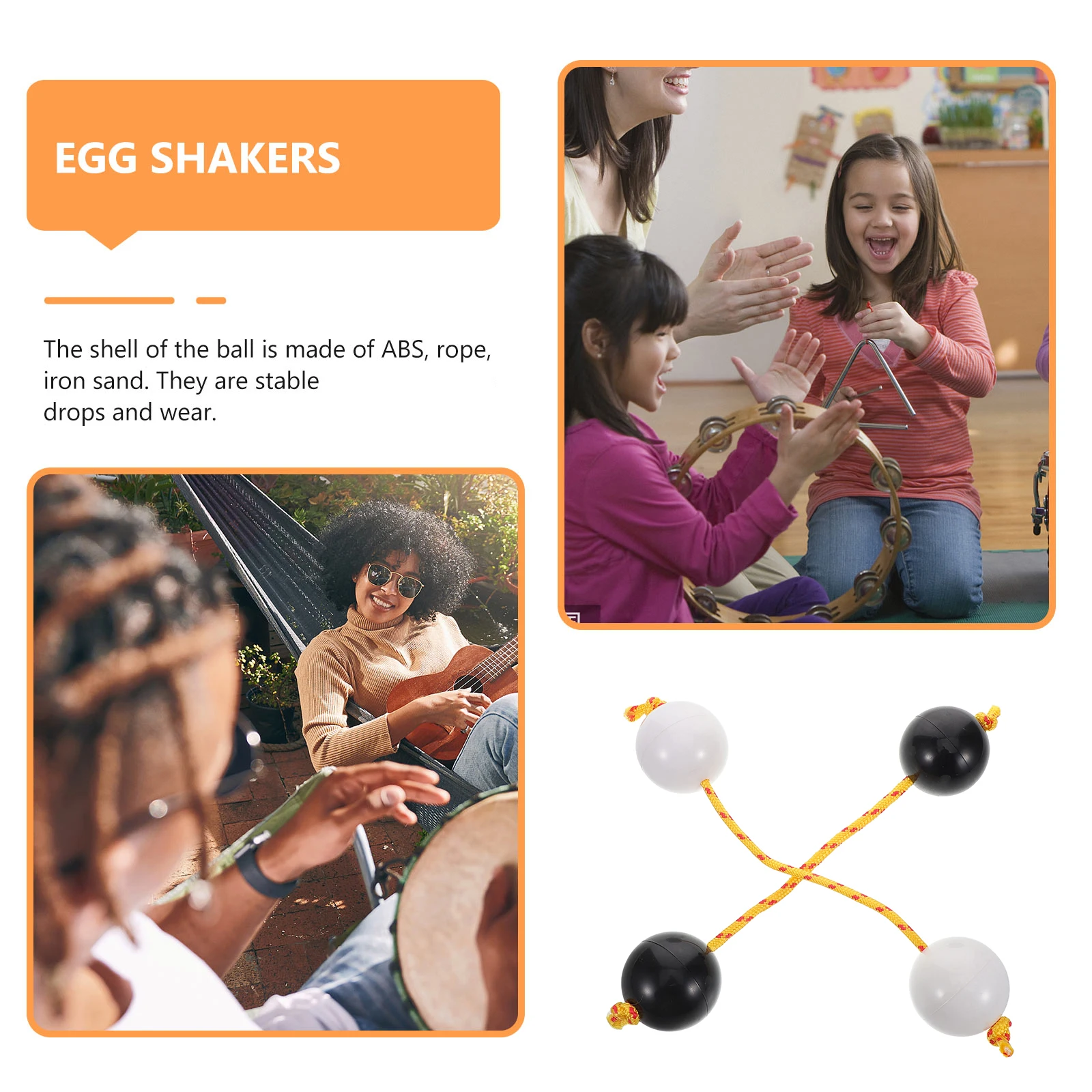 Rhythm S Balls Shaker 2 Pairs Black White 5cm Diameter Musical Instrument Beginner African Percussion Relaxation Practice
Rhythm S Balls Shaker 2 Pairs Black White 5cm Diameter Musical Instrument Beginner African Percussion Relaxation Practice