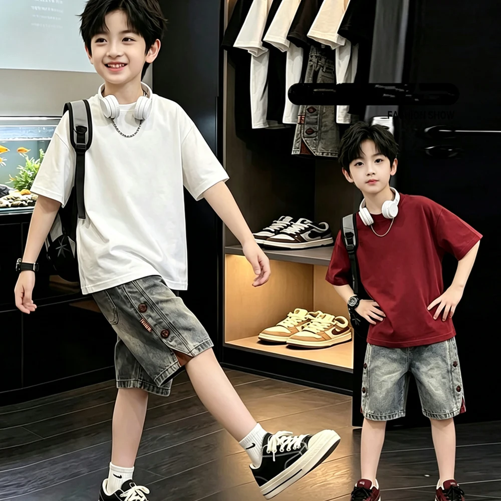 New Kids Designer High Quality Top And Bottom Set for Boys Fashion Summer Suit Children Fashion Streetwear Casual Clothing Set
New Kids Designer High Quality Top And Bottom Set for Boys Fashion Summer Suit Children Fashion Streetwear Casual Clothing Set