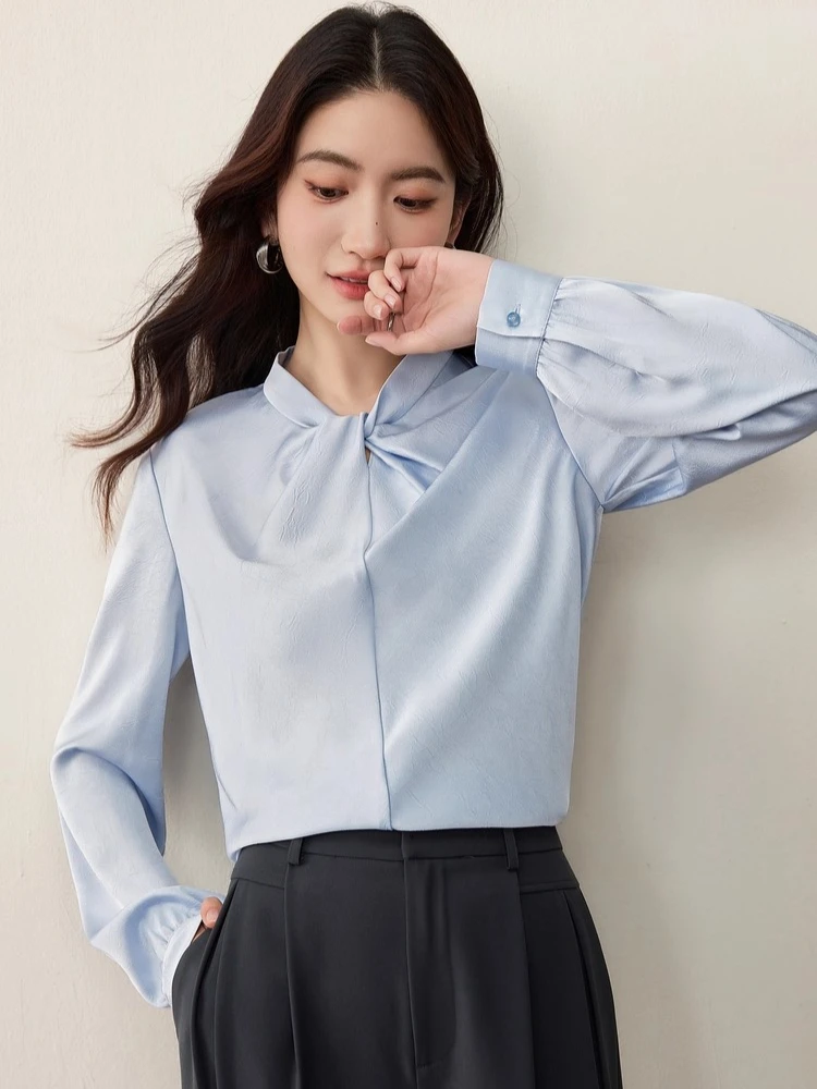 SENTUBILA Long Sleeve Blouse Autumn Women 2025 Casual 3D Butterfly Knot Neck Straight Female Shirt Elegant Ladies Tops 153VA3032
SENTUBILA Long Sleeve Blouse Autumn Women 2025 Casual 3D Butterfly Knot Neck Straight Female Shirt Elegant Ladies Tops 153VA3032