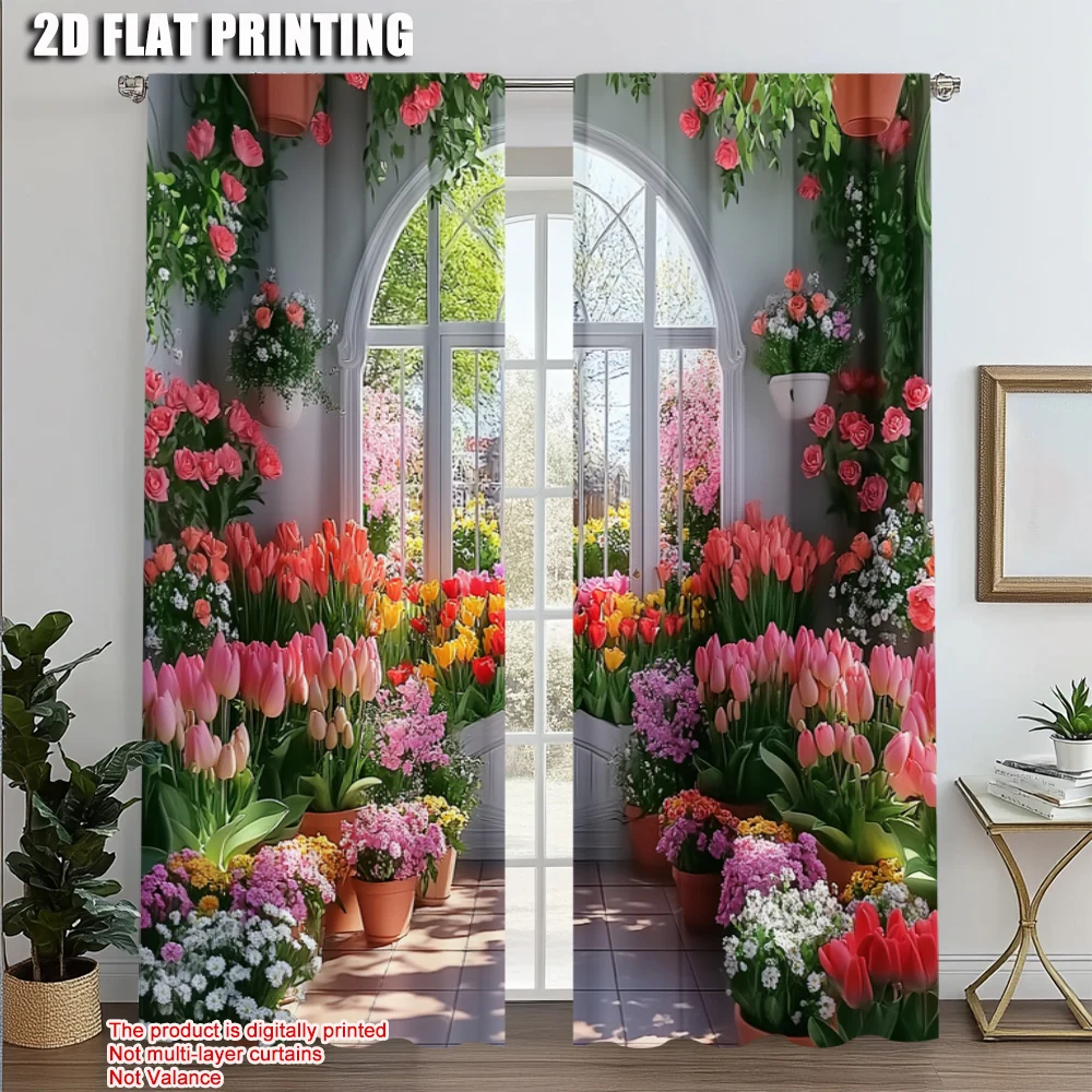 2pcs, Print Curtains 2D print Garden View Floral Arch Polyester (without rod) Holiday Ldeal for Bedroom & Living Room Decor
2pcs, Print Curtains 2D print Garden View Floral Arch Polyester (without rod) Holiday Ldeal for Bedroom & Living Room Decor