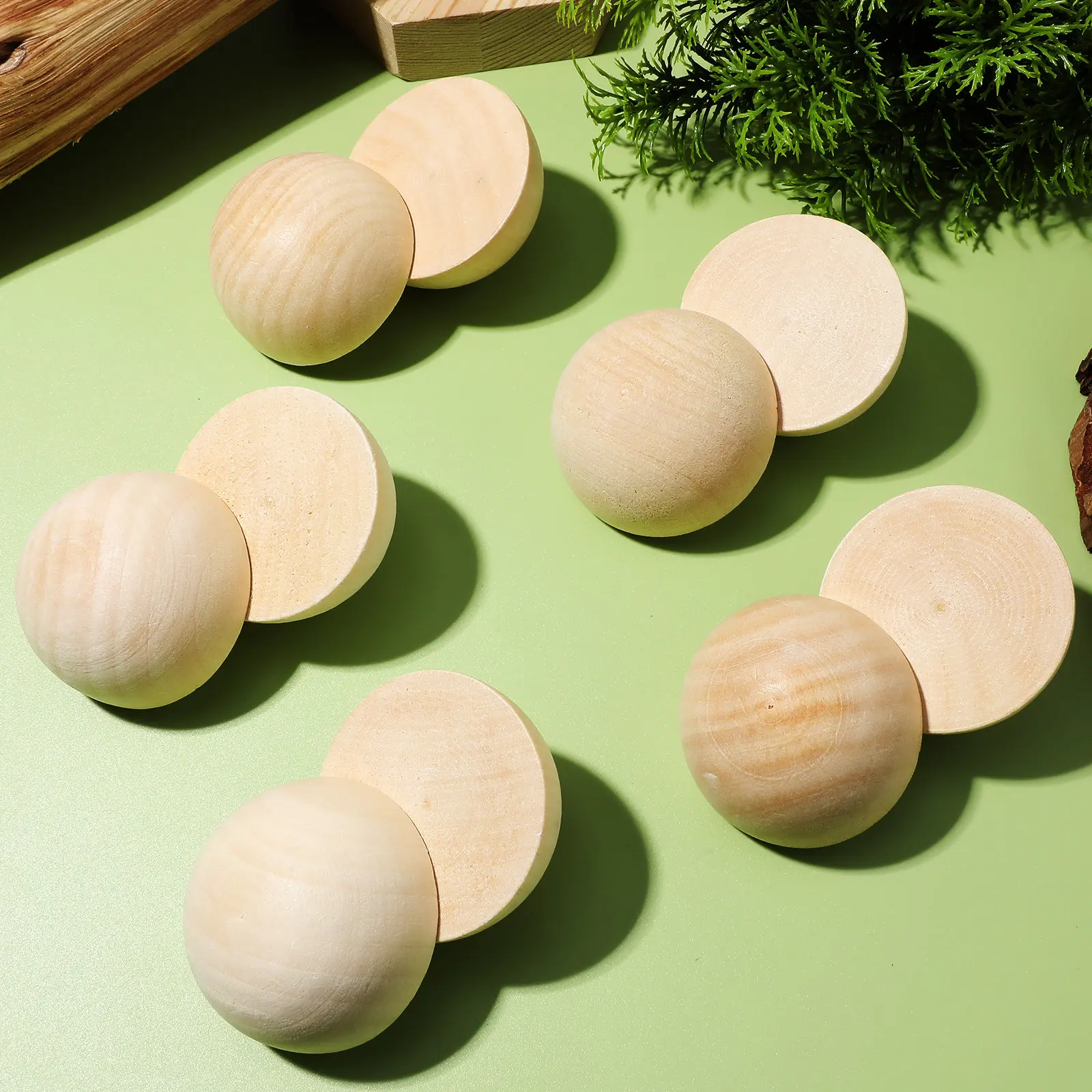 40Pcs Half Wooden Spheres Unfinished Wood Beads Smooth Surface for Creative Craft Projects DIY Decorative Shapes
40Pcs Half Wooden Spheres Unfinished Wood Beads Smooth Surface for Creative Craft Projects DIY Decorative Shapes