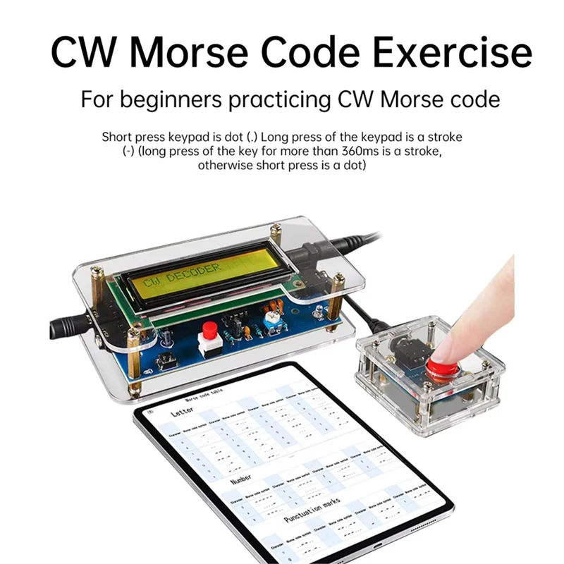 AWAH CW Morse Code Decoder Circuit Board DC9V DIY Electronic Manufacturing Kit Welding Practice
AWAH CW Morse Code Decoder Circuit Board DC9V DIY Electronic Manufacturing Kit Welding Practice