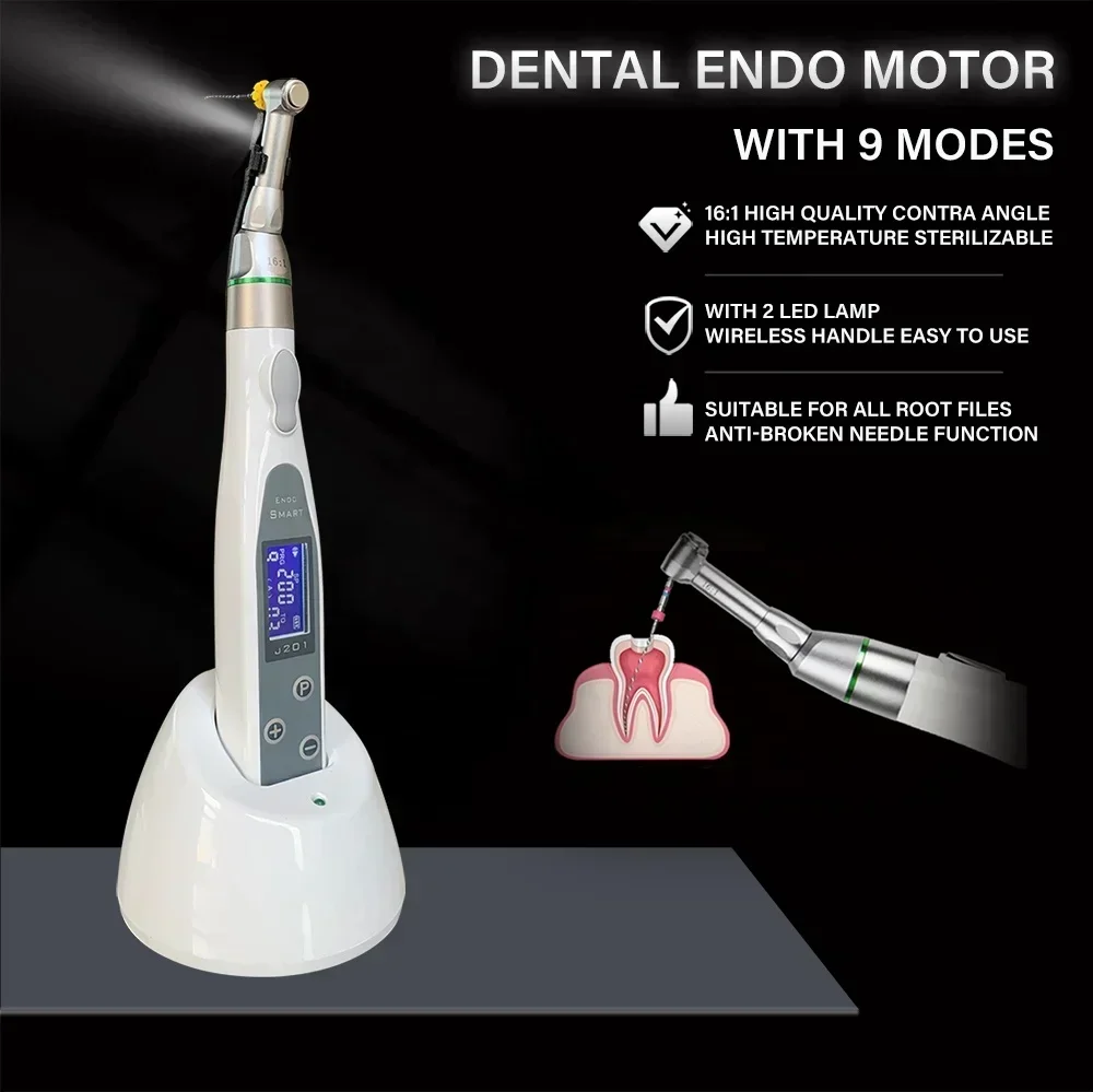9 Modes Endomotor Oral Wireless Endodontics Dentalss 16:1 Endo Motor Root Canal Files LED Lamp Handpiece Smart Advances Function
9 Modes Endomotor Oral Wireless Endodontics Dentalss 16:1 Endo Motor Root Canal Files LED Lamp Handpiece Smart Advances Function