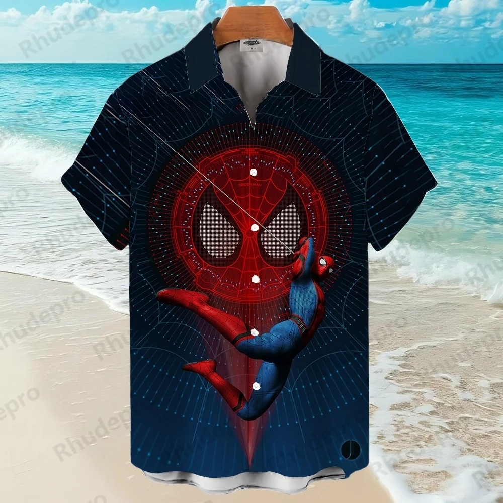 Disney Spider-Man Superhero Cartoon Hawaiian Shirt Print Men's Lapel Short Sleeve Single Shirt Casual Trendy Versatile
Disney Spider-Man Superhero Cartoon Hawaiian Shirt Print Men's Lapel Short Sleeve Single Shirt Casual Trendy Versatile