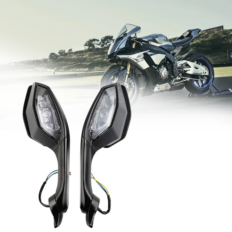 Motorcycle Rearview Mirror LED Turn Signal Light For Yamaha YZF R6 2017-2020 YZF R1 2015-2019 Turn Signal Mirrors
Motorcycle Rearview Mirror LED Turn Signal Light For Yamaha YZF R6 2017-2020 YZF R1 2015-2019 Turn Signal Mirrors