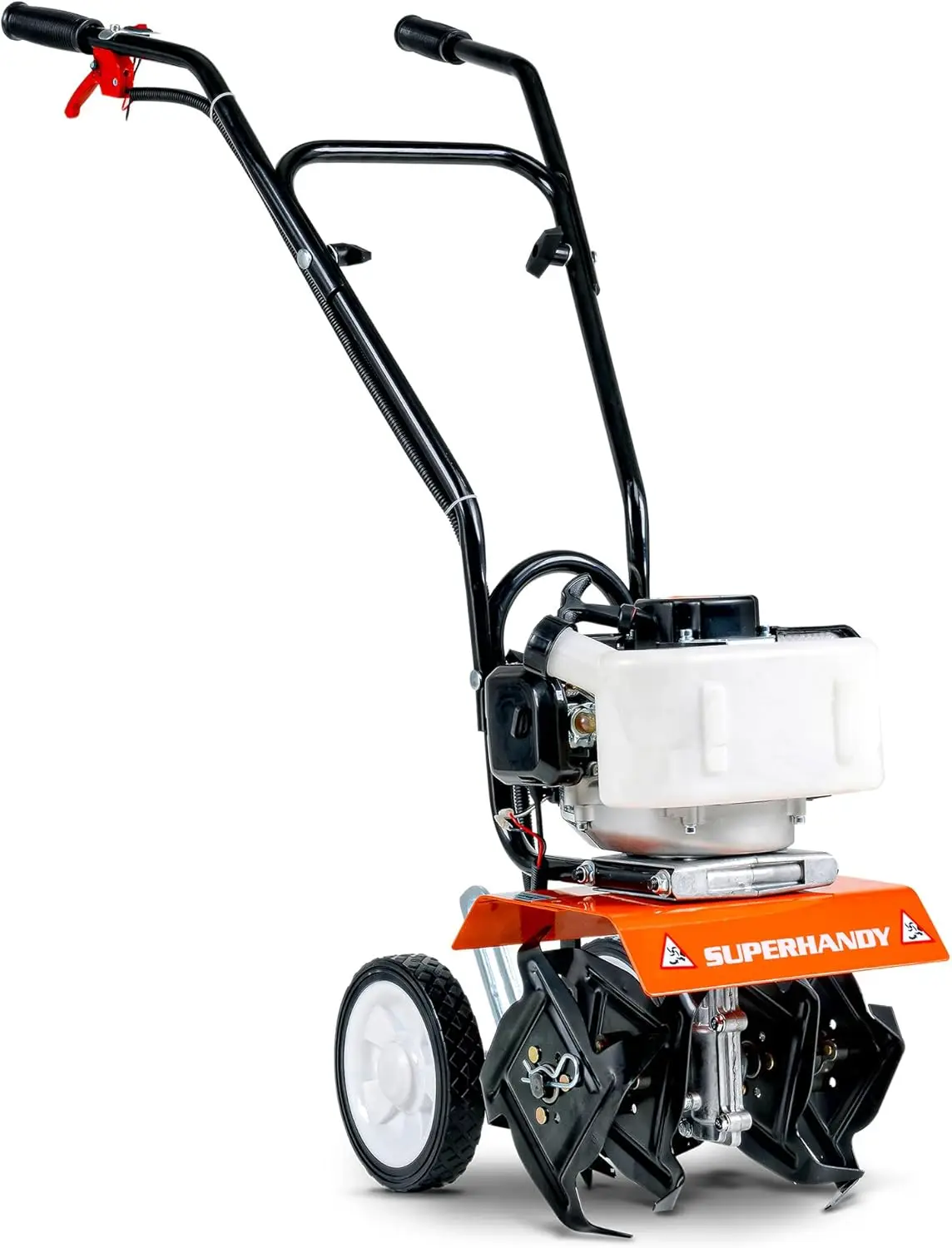 52cc 2 Stroke Gas Mini Tiller Cultivator - 1.8HP, 4 Adjustable Steel Tines, Forward Rotation, 10" Tilling Width - Ideal for Gard
52cc 2 Stroke Gas Mini Tiller Cultivator - 1.8HP, 4 Adjustable Steel Tines, Forward Rotation, 10" Tilling Width - Ideal for Gard