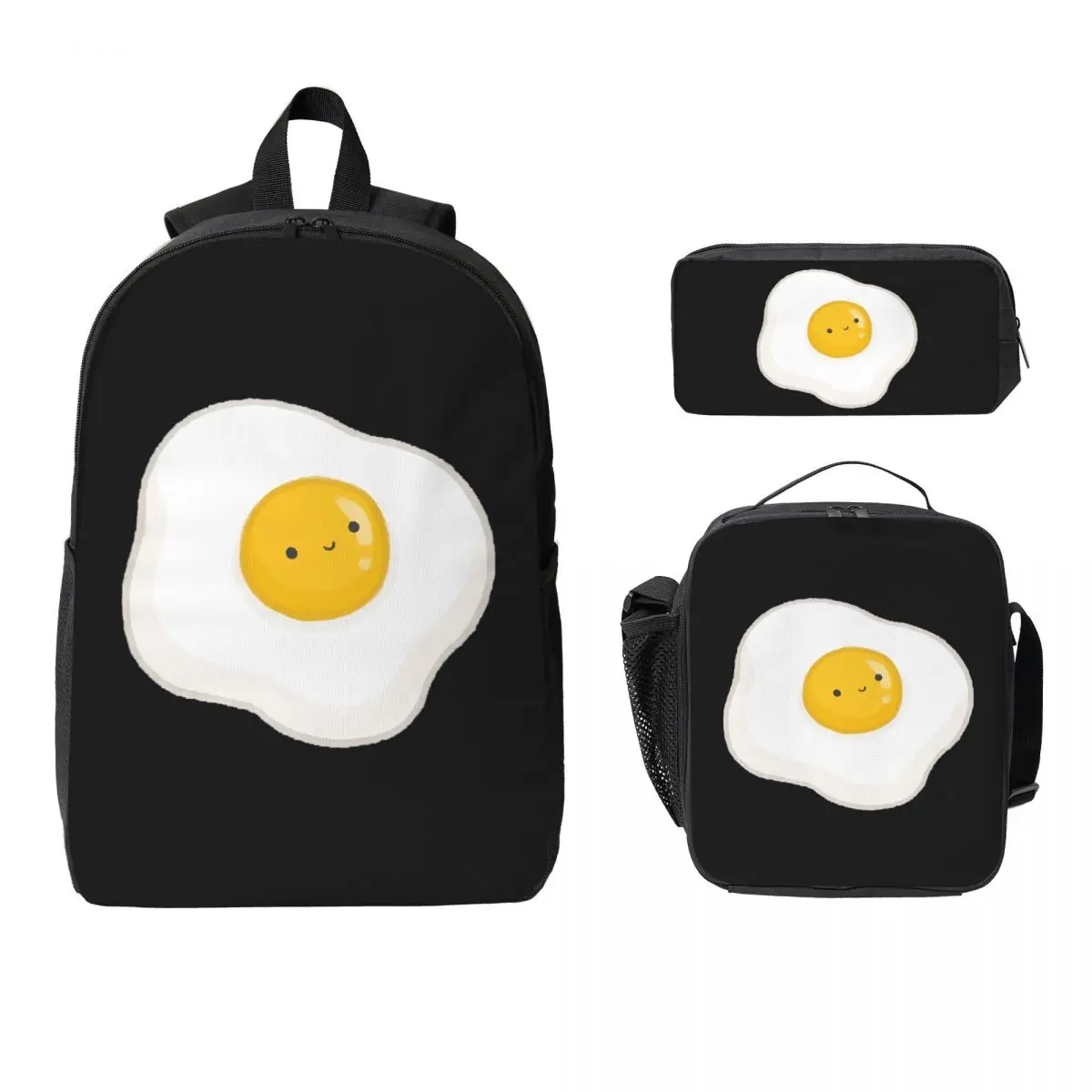 Cute Fried Egg Backpack Student BookBag School Bag Computer Shoulder Bags 3ps Insulated Lunch Bag Pencil Case
Cute Fried Egg Backpack Student BookBag School Bag Computer Shoulder Bags 3ps Insulated Lunch Bag Pencil Case