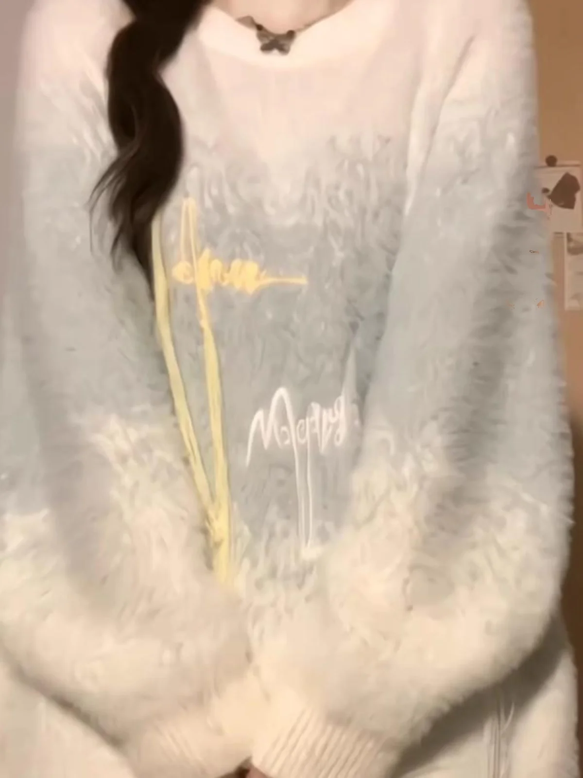 Women's Thiened Fce Knitted Sweater Water Rabbit Fur Lined Loose Fit Warmth Base Layer irt for Autumn Winter School St...
Women's Thiened Fce Knitted Sweater Water Rabbit Fur Lined Loose Fit Warmth Base Layer irt for Autumn Winter School St...