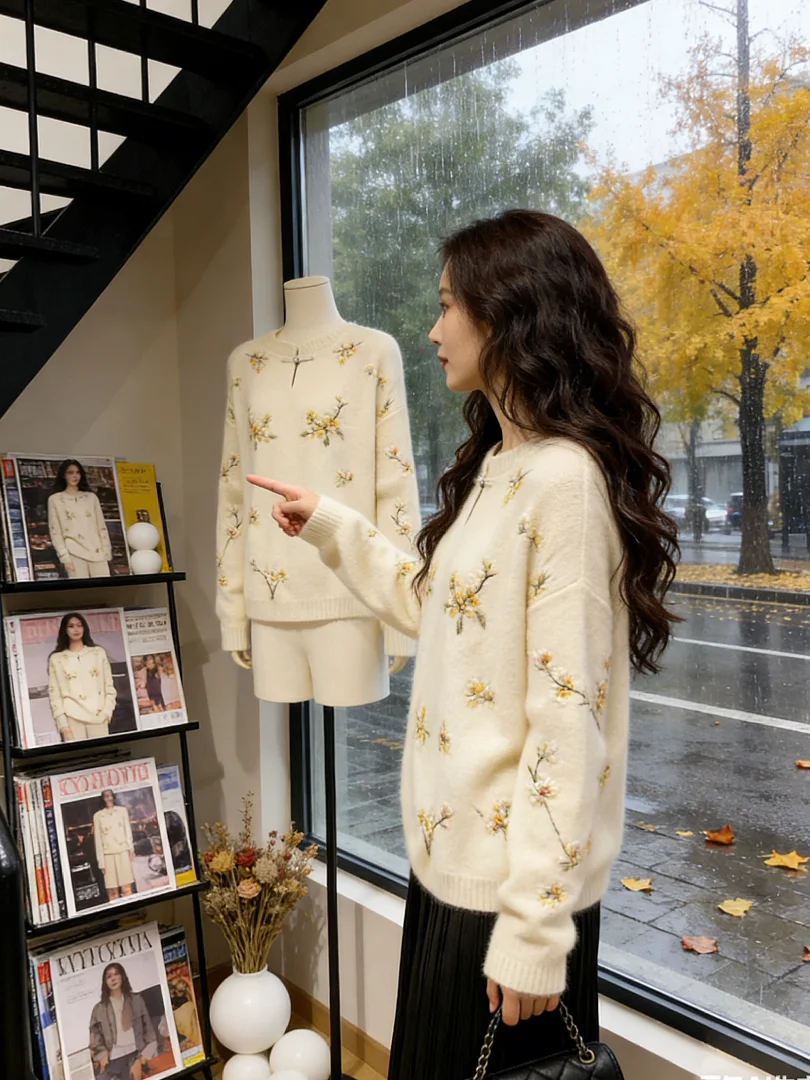 Женский свободный вязаный свитер в корейском стиле, новинка ранней осени, уютный, маленького размера, с дизайнерским акцентом, мягкий, элегантный, в стиле кэжуал.
Женский свободный вязаный свитер в корейском стиле, новинка ранней осени, уютный, маленького размера, с дизайнерским акцентом, мягкий, элегантный, в стиле кэжуал.