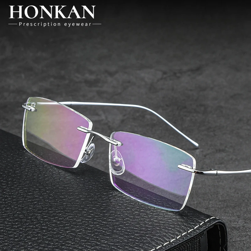 HONKAN Ultra-light Titanium Rimless Glasses Anti Blue Light Eyeglasses Frame Square Frames Glasses Trendy Men Spectacle Women
HONKAN Ultra-light Titanium Rimless Glasses Anti Blue Light Eyeglasses Frame Square Frames Glasses Trendy Men Spectacle Women