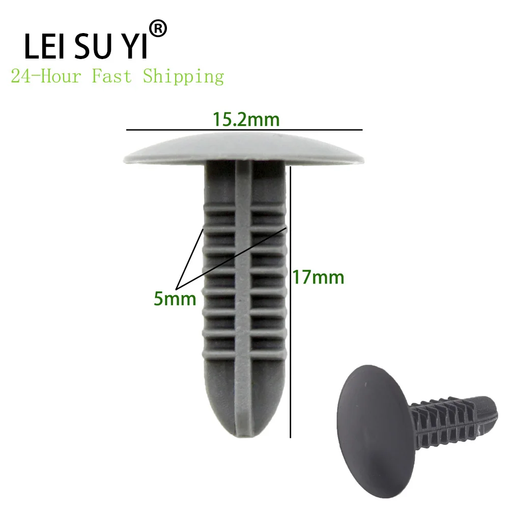 50Pcs Universal 5mm Hole Dia Black Gray Plastic Rivets Shield Fastener Push Clips
50Pcs Universal 5mm Hole Dia Black Gray Plastic Rivets Shield Fastener Push Clips