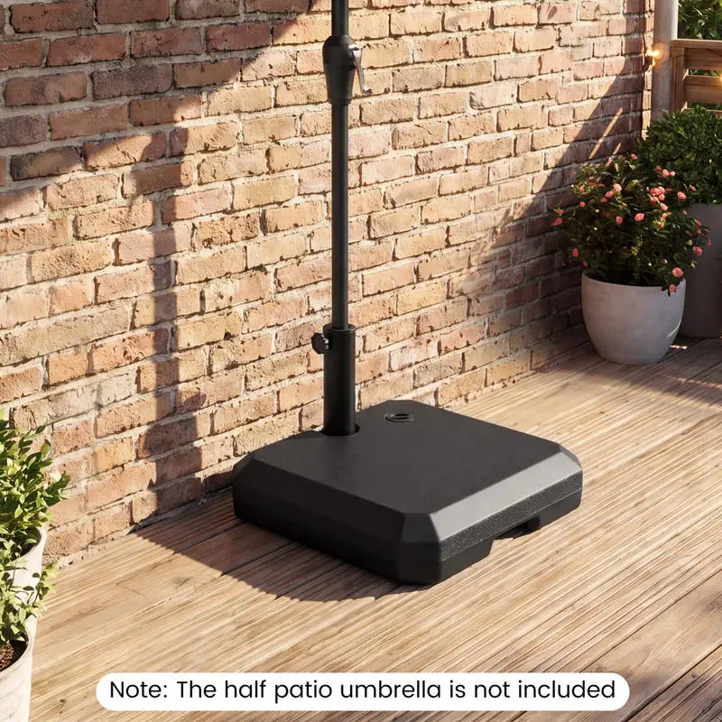 Umbrella Base for Half Patio Umbrellas 48.5 Lbs Water & Sand Fillable Umbrella Stand
Umbrella Base for Half Patio Umbrellas 48.5 Lbs Water & Sand Fillable Umbrella Stand