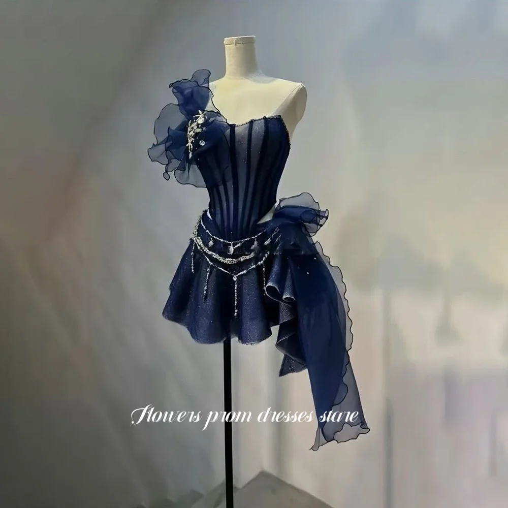 Flowers Prom Mini Evening Dress One Shoulder Party Dress Beaded Pearls Princess Gowns for Women vestidos de fiesta Customized
Flowers Prom Mini Evening Dress One Shoulder Party Dress Beaded Pearls Princess Gowns for Women vestidos de fiesta Customized