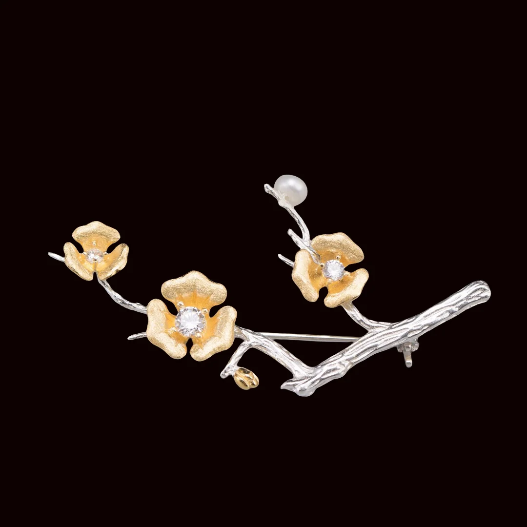 S925 Pure Silver Brooch Pearl Zircon Plum Blossom Branch Pins Jacket Womens Men Gifts Fine Accessories Charm Jewelry Wholesale
S925 Pure Silver Brooch Pearl Zircon Plum Blossom Branch Pins Jacket Womens Men Gifts Fine Accessories Charm Jewelry Wholesale