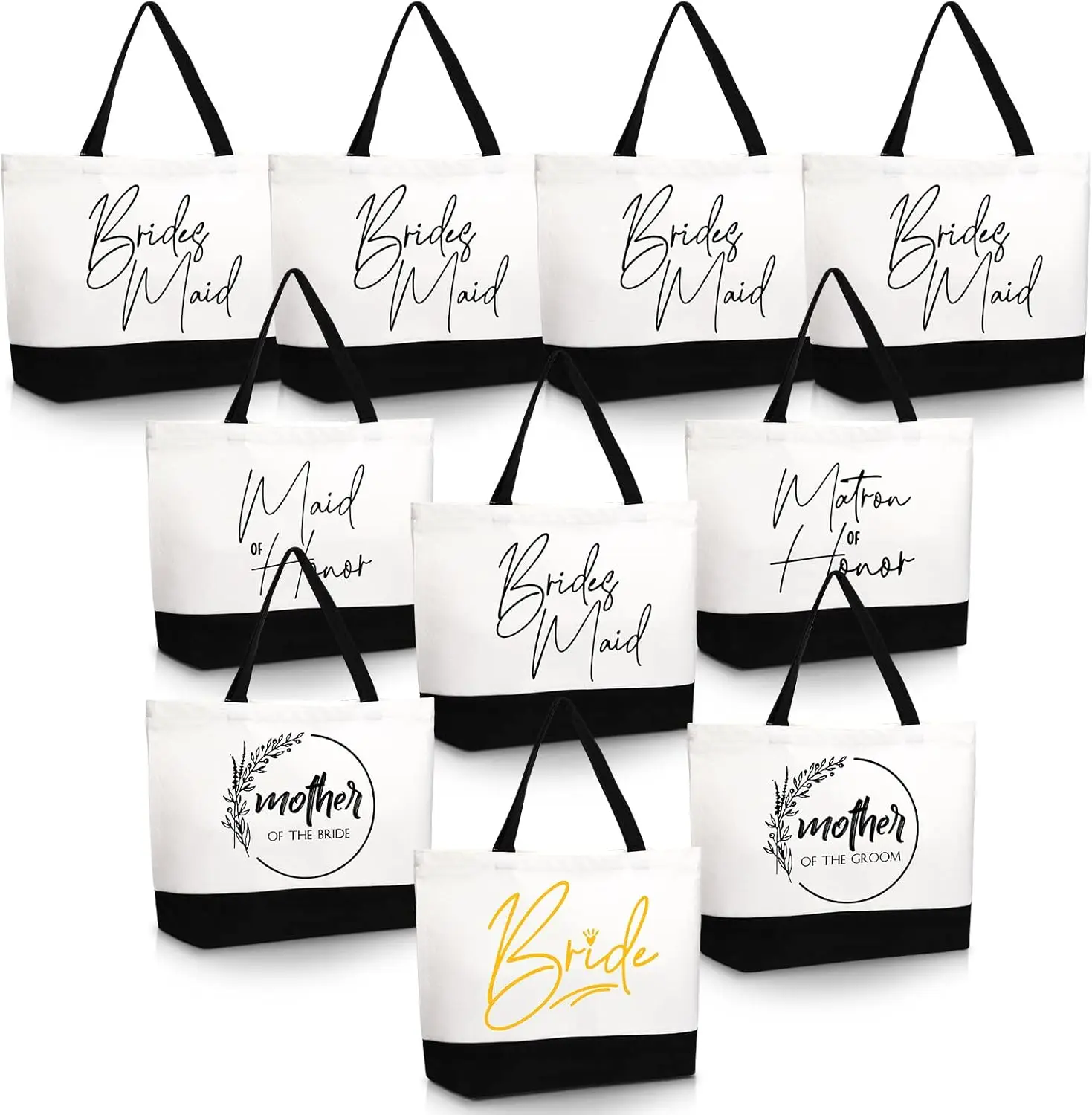 10 Pieces Bridesmaid Tote Bags,Bridesmaid Gift Bags Wedding Canvas Tote Bag with Zipper Bride Bridesmaid Bags for Wedding Bridal
10 Pieces Bridesmaid Tote Bags,Bridesmaid Gift Bags Wedding Canvas Tote Bag with Zipper Bride Bridesmaid Bags for Wedding Bridal