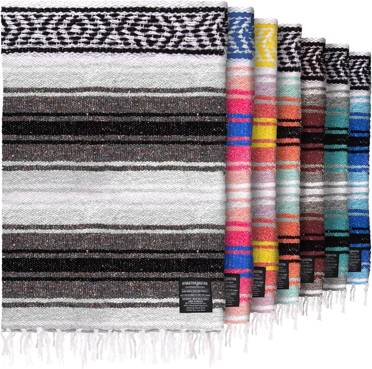 Handwoven Mexican Blanket 70x50 - Soft Serape Throw for Beach, Camping, Picnic, Outdoor(Gray)
Handwoven Mexican Blanket 70x50 - Soft Serape Throw for Beach, Camping, Picnic, Outdoor(Gray)