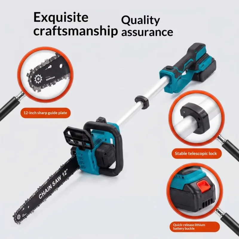 12-Inch Pull Rod High-Speed Saw Telescopic Handle Handheld Woodworking Electric Saw Large Capacity Battery Outdoor Pruning
12-Inch Pull Rod High-Speed Saw Telescopic Handle Handheld Woodworking Electric Saw Large Capacity Battery Outdoor Pruning