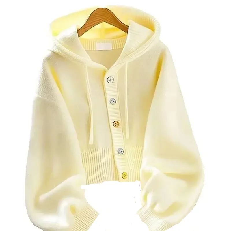 Autumn Winter New V-Neck Sweater Knitted Hooded Women Knitting Cardigan Korean Knitwear Tops Ladies Casual Loose Outerwear W737
Autumn Winter New V-Neck Sweater Knitted Hooded Women Knitting Cardigan Korean Knitwear Tops Ladies Casual Loose Outerwear W737