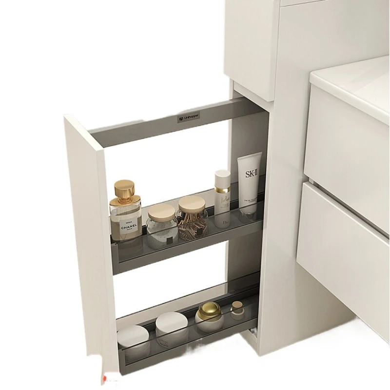 Полустенный шкаф, ванная комната, раковина, боковой шкаф, умывальник, боковой шкаф, умывальник, разделение сухой и влажной уборки. 
Полустенный шкаф, ванная комната, раковина, боковой шкаф, умывальник, боковой шкаф, умывальник, разделение сухой и влажной уборки.