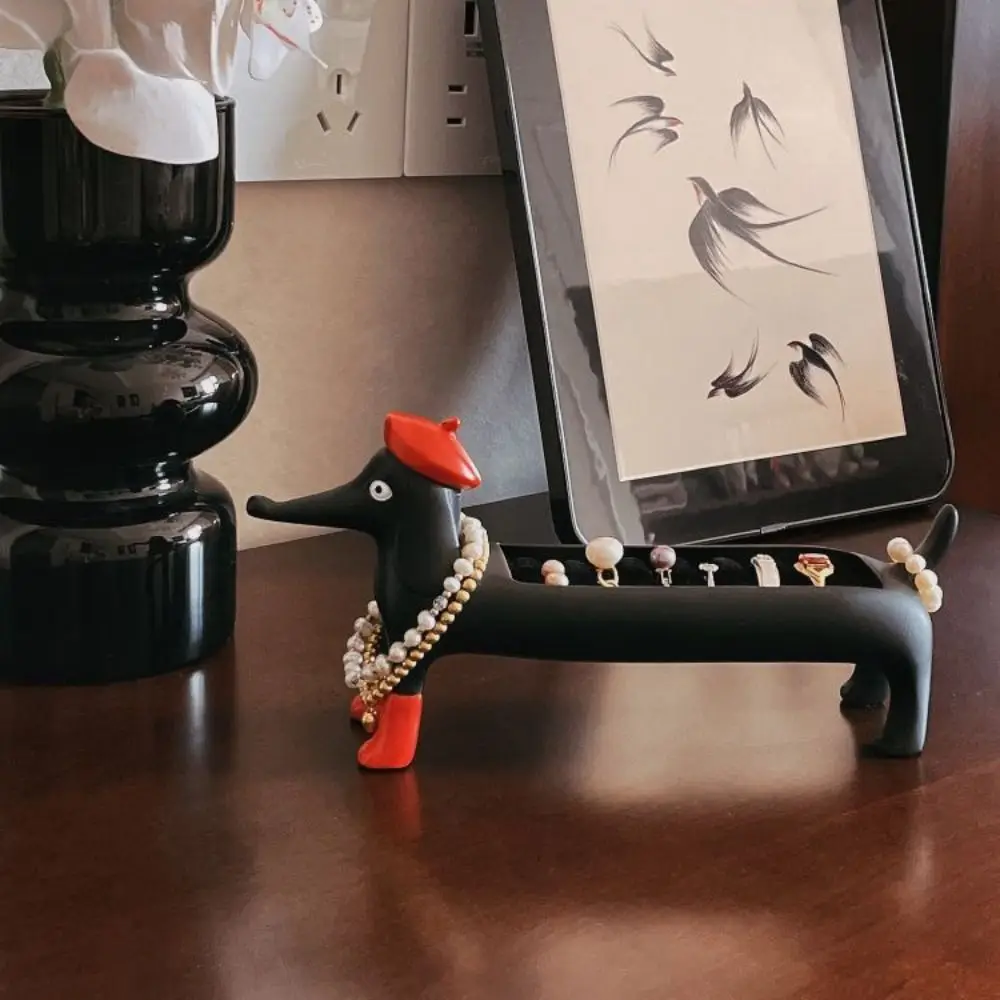 Resin Dachshund Ring Organizer Dustproof Display Stand Jewelry Display Box Cartoon Ring Holder Ring Trinket Storage Box
Resin Dachshund Ring Organizer Dustproof Display Stand Jewelry Display Box Cartoon Ring Holder Ring Trinket Storage Box