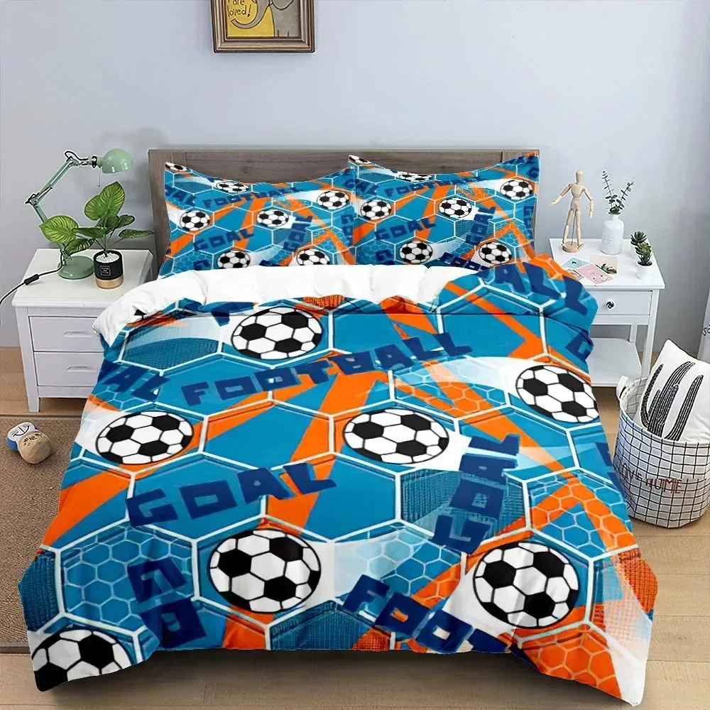 Football Duvet Cover Set King Size Simple Black White Comforter Cover 3D Soccer Sport for Kids Boys Girls Polyester Bedding Set
Football Duvet Cover Set King Size Simple Black White Comforter Cover 3D Soccer Sport for Kids Boys Girls Polyester Bedding Set