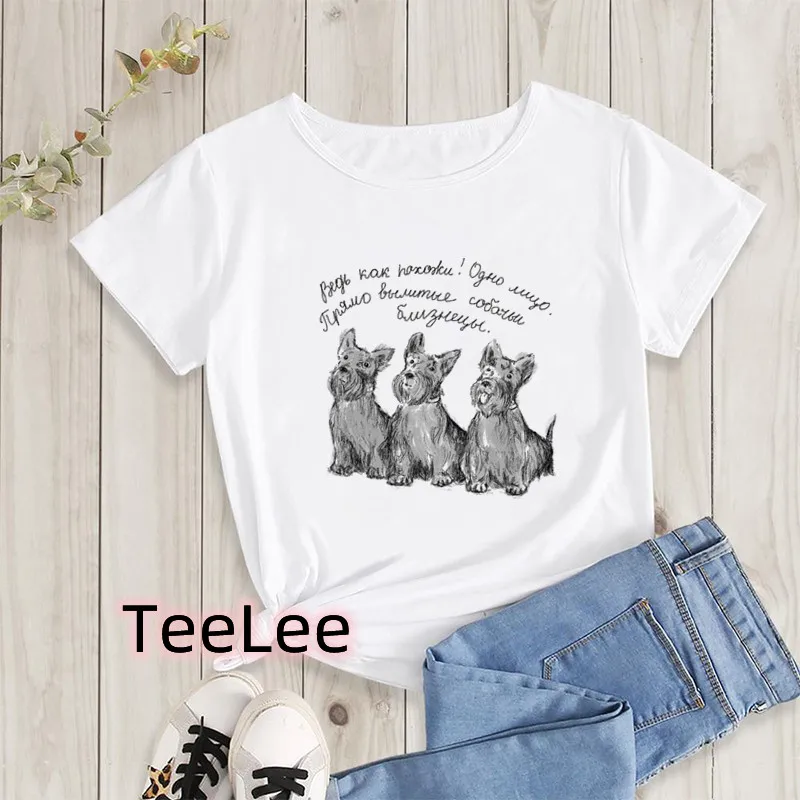 Women T-Shirt Harajuku Graphic Scottish Terrier shirts Print Aesthetic Dog Summer Short Tshirt Fashion cute Tops Tees Female
Women T-Shirt Harajuku Graphic Scottish Terrier shirts Print Aesthetic Dog Summer Short Tshirt Fashion cute Tops Tees Female