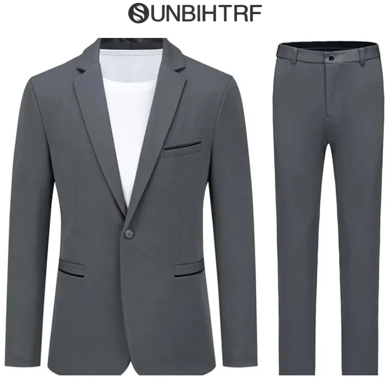 Мужской костюм Slim Fit на заказ — эластичный деловой свадебный смокинг из 2 предметов — пиджак и брюки для жениха на 1 пуговице
Мужской костюм Slim Fit на заказ — эластичный деловой свадебный смокинг из 2 предметов — пиджак и брюки для жениха на 1 пуговице