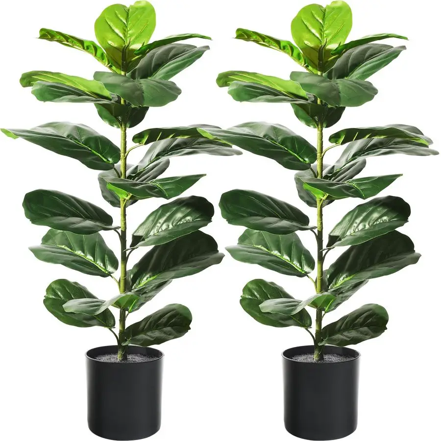 2 Pack Artificial Fiddle Leaf Fig Tree, 30 Ficus Lyrata Fake Plants with Pots, Floor Plant Outdoor Faux Plants for Living Room,
2 Pack Artificial Fiddle Leaf Fig Tree, 30 Ficus Lyrata Fake Plants with Pots, Floor Plant Outdoor Faux Plants for Living Room,