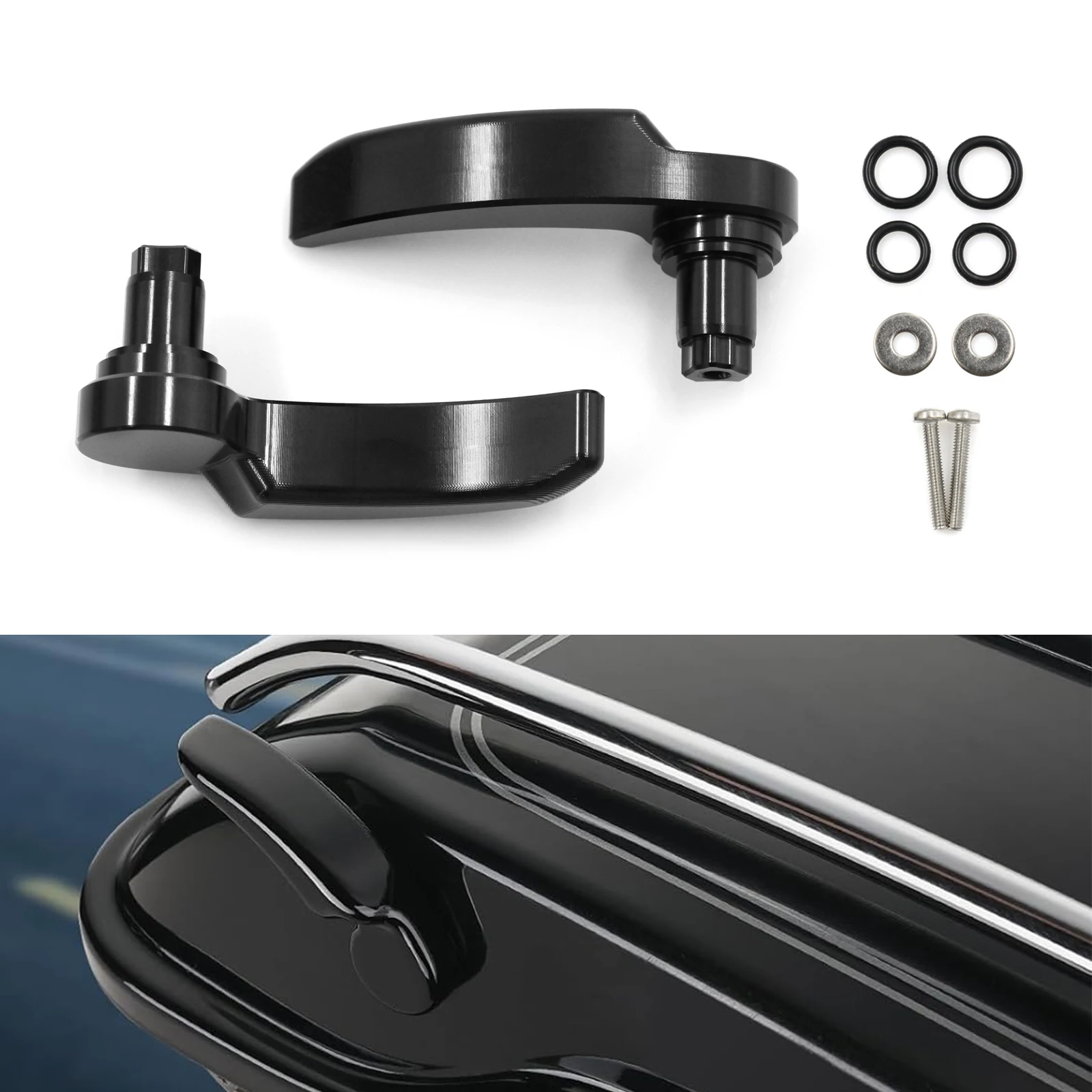 Aluminum Motorcycle Saddle Bag Latch Kit For Harley Davidson Electra Glide Street Glide Road King 14-21 Black Silver
Aluminum Motorcycle Saddle Bag Latch Kit For Harley Davidson Electra Glide Street Glide Road King 14-21 Black Silver