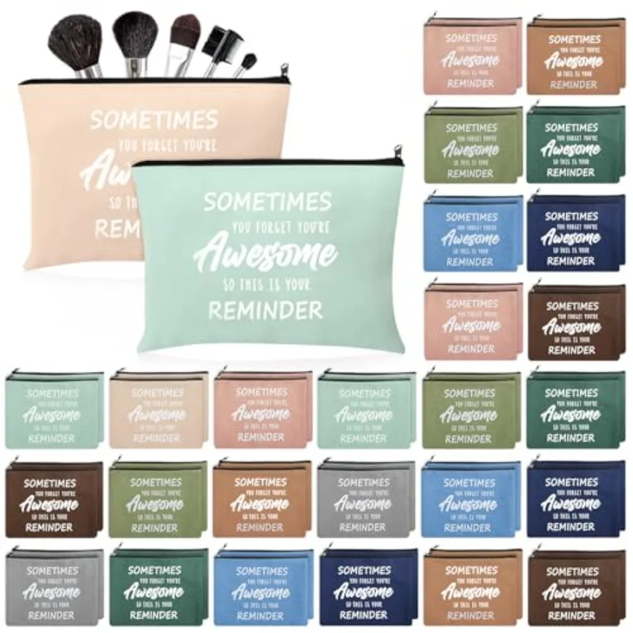 50 Pcs Inspirational Gifts Cosmetic Bags Thank You Appreciation Gift Canvas Makeup Bag Toiletry Bag with Zipper Motivational Qu
50 Pcs Inspirational Gifts Cosmetic Bags Thank You Appreciation Gift Canvas Makeup Bag Toiletry Bag with Zipper Motivational Qu