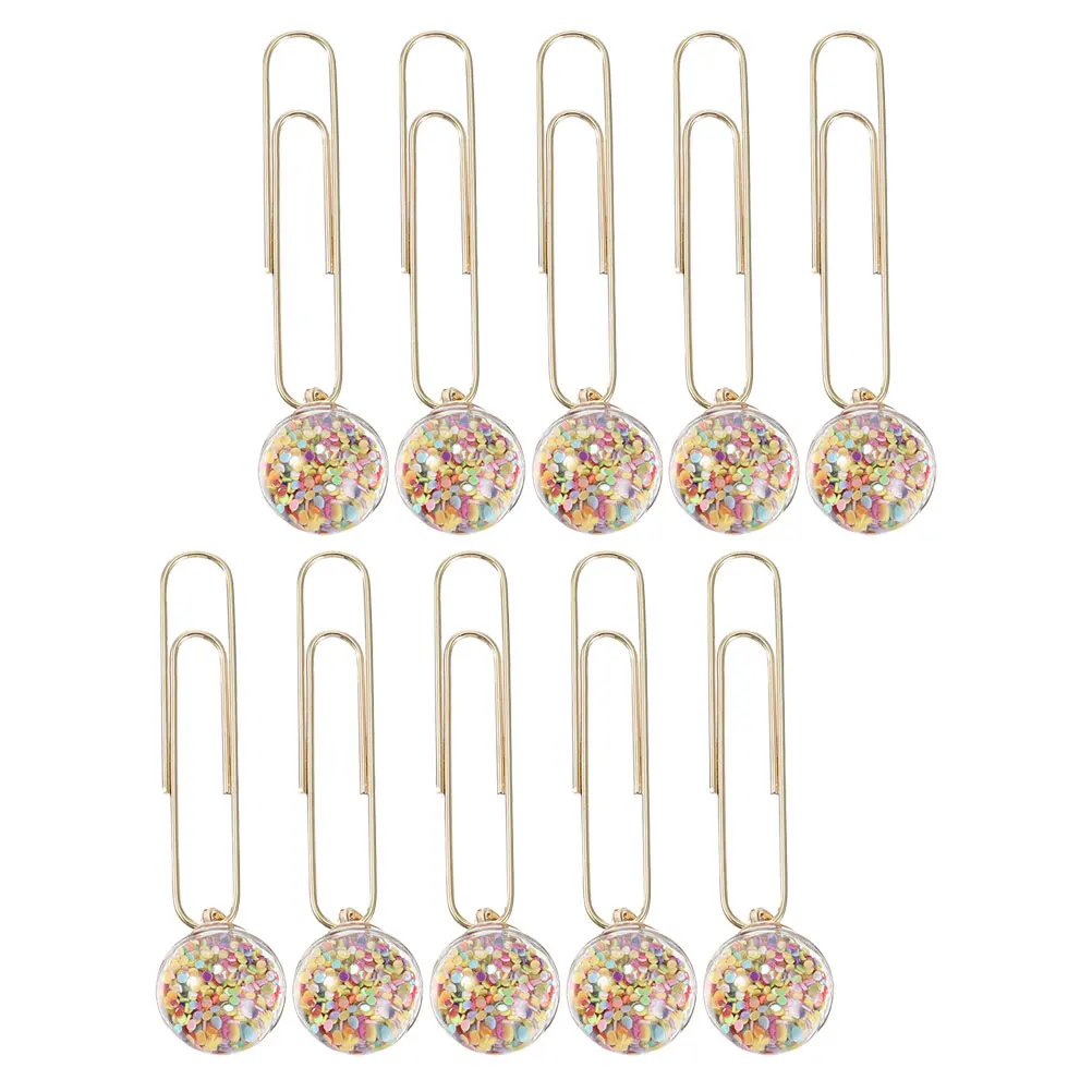 10pcs Paper Clips Bookmark Creative Spherical Metal Office Note Files Holding Lovely Clamps Suitable Notebook Calendar Scrapbook
10pcs Paper Clips Bookmark Creative Spherical Metal Office Note Files Holding Lovely Clamps Suitable Notebook Calendar Scrapbook