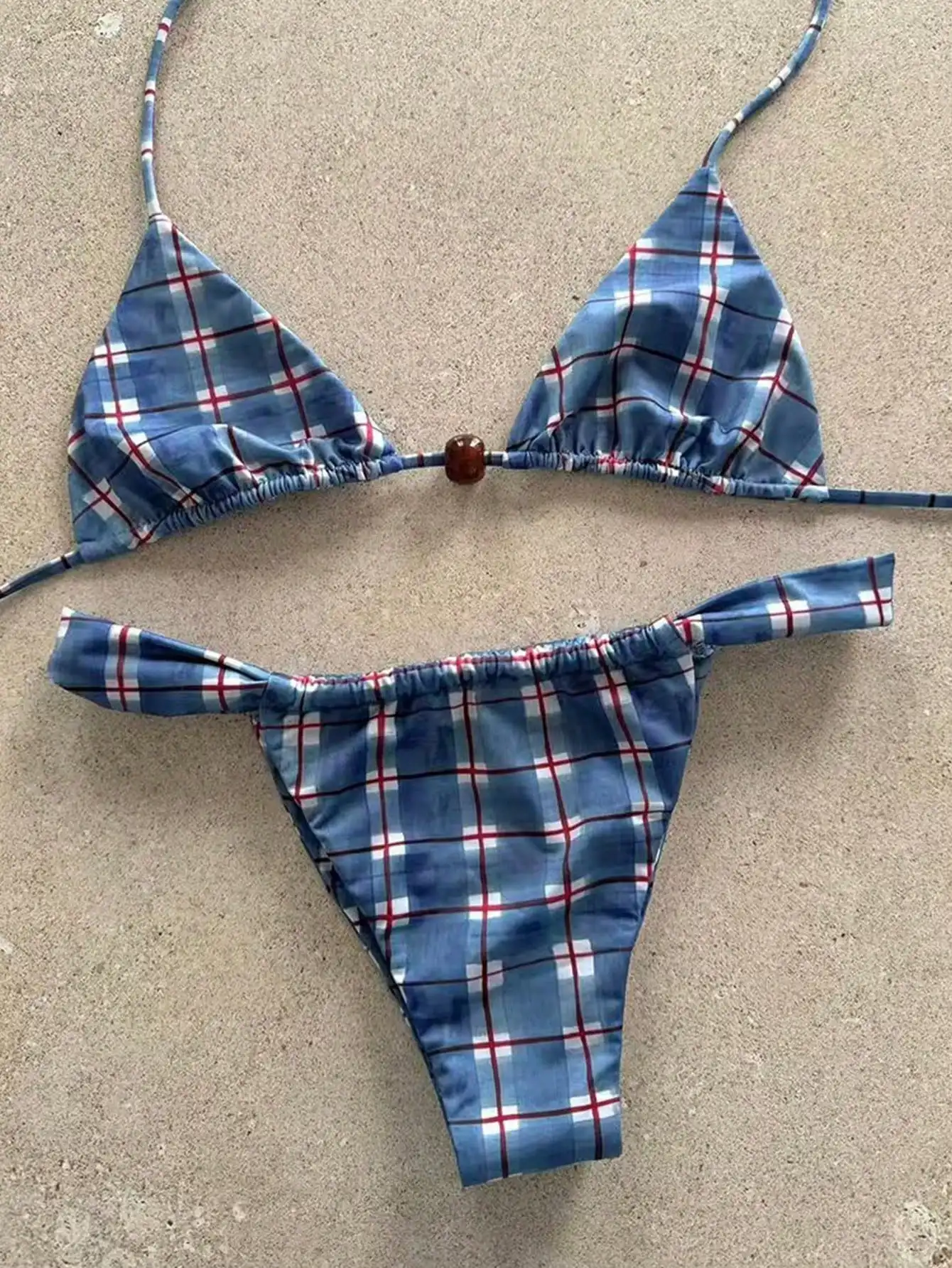 Ретро-комплект бикини синего цвета в клетку с завязками на шее, женский сексуальный купальник для пляжного отдыха
Ретро-комплект бикини синего цвета в клетку с завязками на шее, женский сексуальный купальник для пляжного отдыха