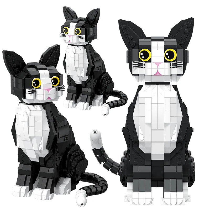Creative 801PCS Animal Model Tuxedo Cat Building Blocks Cute Cartoon Kitty Assemble Bricks Educational Toys Gifts For Boys Adult
Creative 801PCS Animal Model Tuxedo Cat Building Blocks Cute Cartoon Kitty Assemble Bricks Educational Toys Gifts For Boys Adult