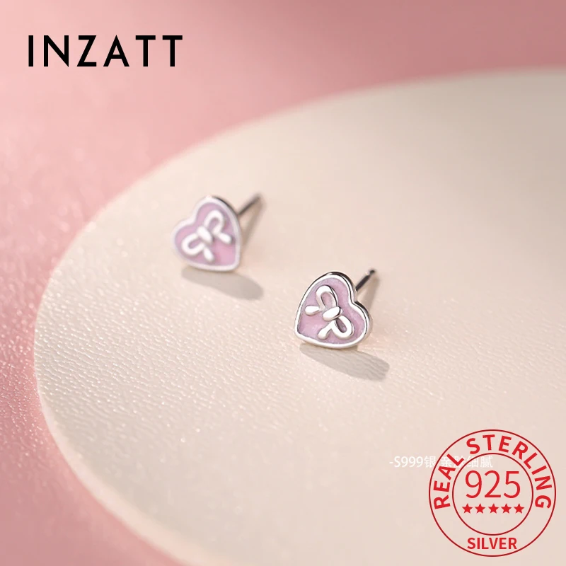 INZATT Real 925 Sterling Silver Bowknot Heart Mini Stud Earrings for Women Party Trendy Fine Jewelry Elegant Accessories
INZATT Real 925 Sterling Silver Bowknot Heart Mini Stud Earrings for Women Party Trendy Fine Jewelry Elegant Accessories
