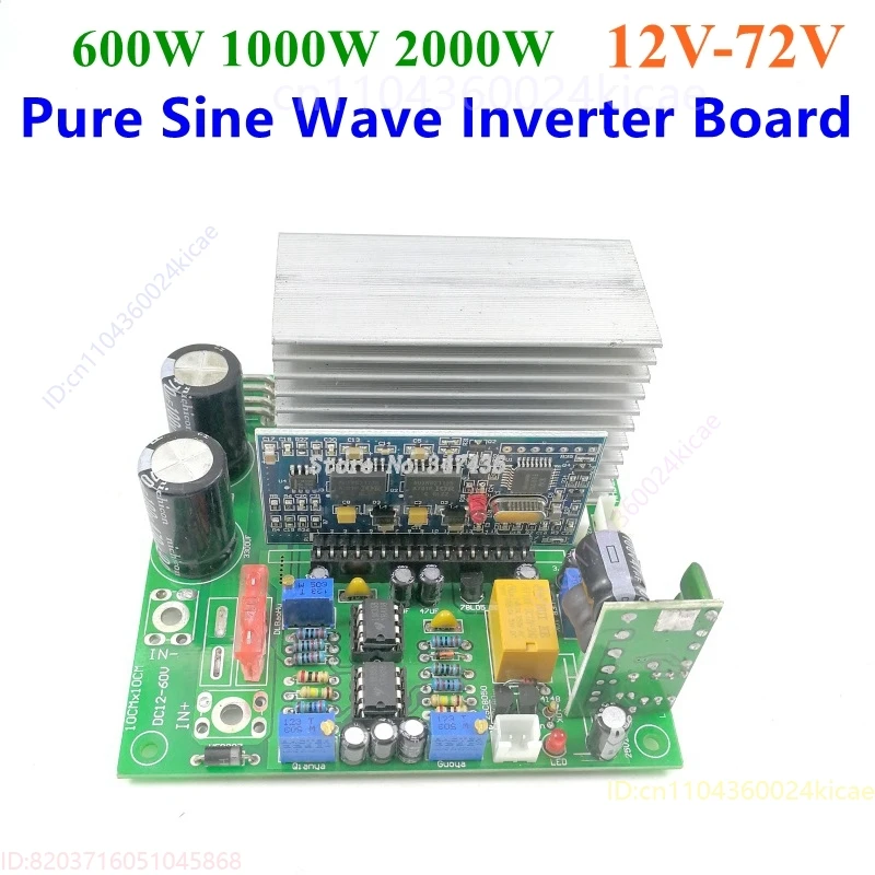 600W 1000W 2000W Pure Sine Wave Power Frequency Inverter Board Battery Power Boost DC 12V-60V to AC 220V Voltage Converter
600W 1000W 2000W Pure Sine Wave Power Frequency Inverter Board Battery Power Boost DC 12V-60V to AC 220V Voltage Converter