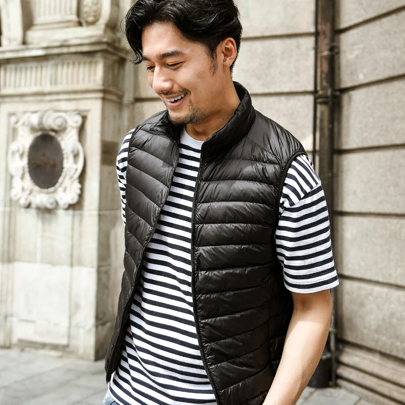 Легкий мужской пуховый жилет с воротником-стойкой, осенне-зимняя молодежная верхняя одежда больших размеров, модная, без бренда, из ткани, не требующей глажки
Легкий мужской пуховый жилет с воротником-стойкой, осенне-зимняя молодежная верхняя одежда больших размеров, модная, без бренда, из ткани, не требующей глажки