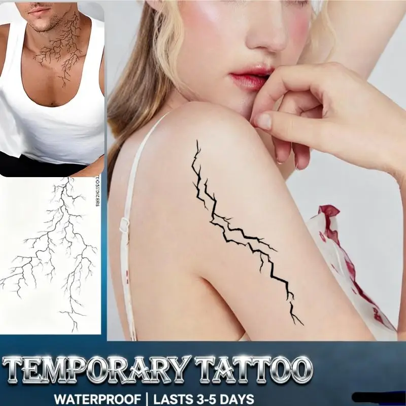 Временная татуировка с черным трещинным узором, минималистичная линия, водонепроницаемая татуировка для боди-арта для Хэллоуина, косплея
Временная татуировка с черным трещинным узором, минималистичная линия, водонепроницаемая татуировка для боди-арта для Хэллоуина, косплея