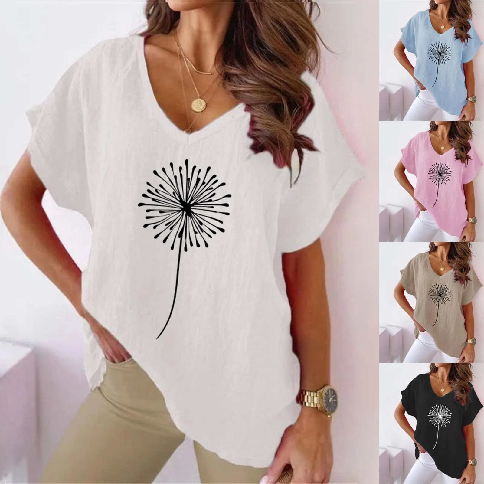 Botanical Print V Neck Cotton Casual Bat Short Sleeve T Shirt Women Shirts for Women with Sleeves Long Sleeved Shirt
Botanical Print V Neck Cotton Casual Bat Short Sleeve T Shirt Women Shirts for Women with Sleeves Long Sleeved Shirt